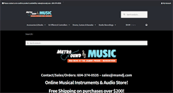 Desktop Screenshot of metrosoundmusic.com