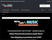 Tablet Screenshot of metrosoundmusic.com